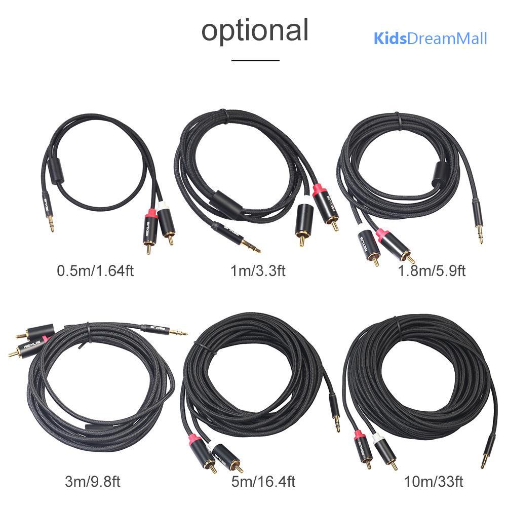 Dây Cáp Âm Thanh Aux Đầu Cắm 3.5mm Sang 2 Rca Cao Cấp