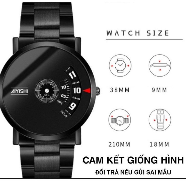 Độc Lạ | ĐỒNG HỒ NAM AIYISHI 1620 KIM DỌC độc đáo F128 - Chạy trục số không kim