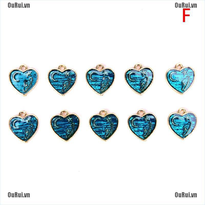 {FCC}CHARMS Set 10 Mặt Dây Chuyền Hình Vũ Trụ Độc Đáo{OuRui.vn}