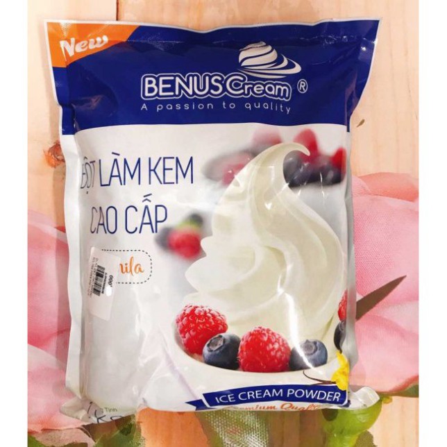 [Now Ship] Bột Làm Kem Vị Vani Cao Cấp BenusCream 1kg BakenChill