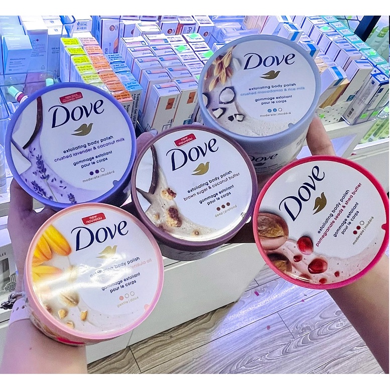 Tẩy Da Chết DOVE 298g Chiết Xuất Trái Cây