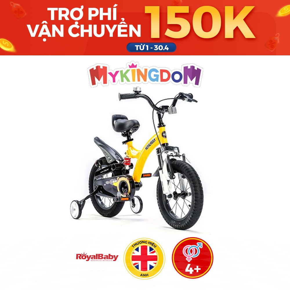 [NHẬP MÃ MYKINGBI TRỢ SHIP 150K] Xe đạp trẻ em Flying Bear màu vàng Size 16 inch RB16B-9/YELLOW Cho Bé Từ 4 Đến 7 Tuổi