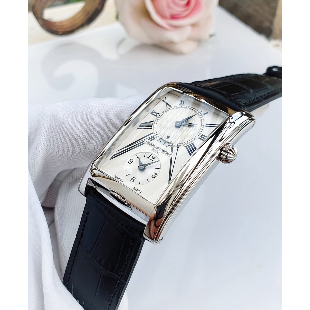 Đồng hồ nam chính hãng  Frederique Constant - Máy Pin Thụy Sĩ - Kính Sapphire - Dây da