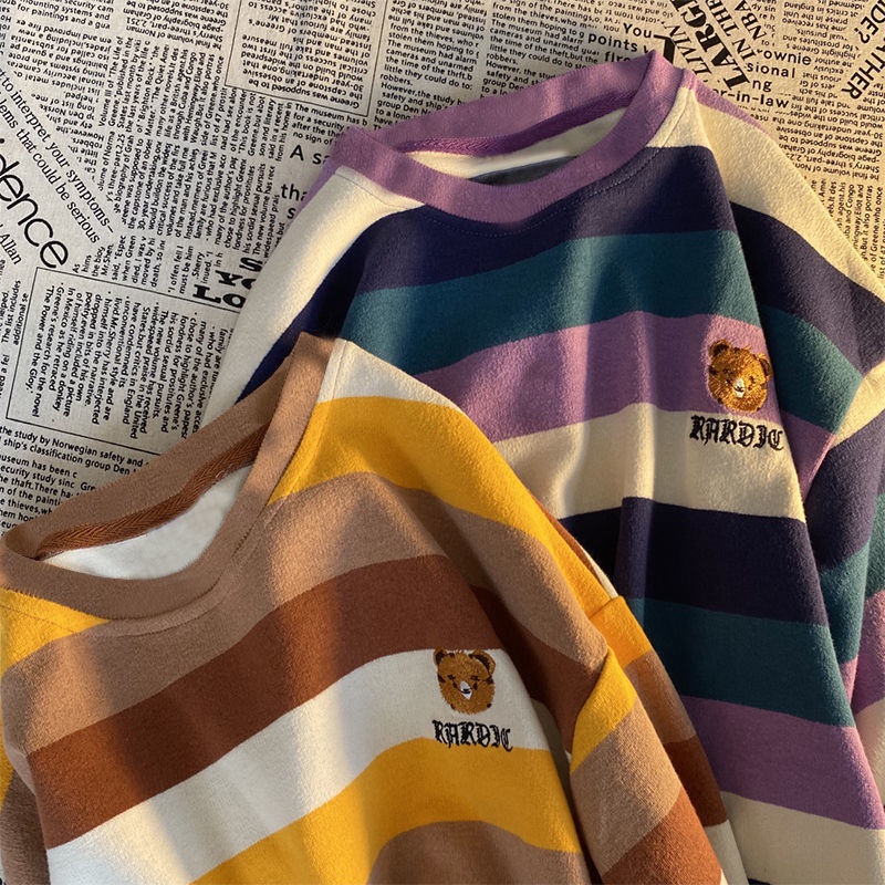 Áo hoodie dáng rộng thêu hình gấu phong cách Hàn Quốc | BigBuy360 - bigbuy360.vn