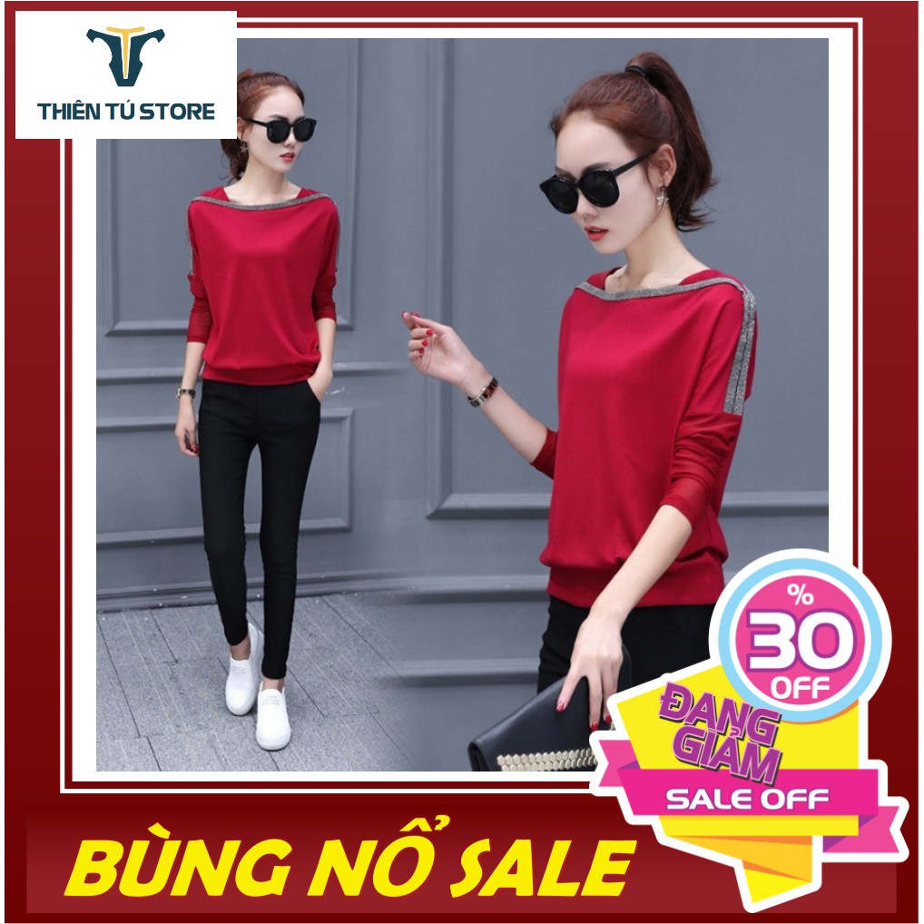 Áo Kiểu Cổ Tròn Dài Tay Mina SP.01338