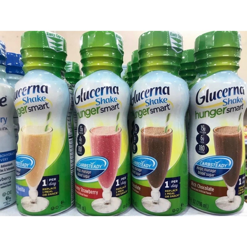 [Combo 6 chai]SỮA NƯỚC GLUCERNA HUNGER SMART SHAKE - dành cho người tiểu đường