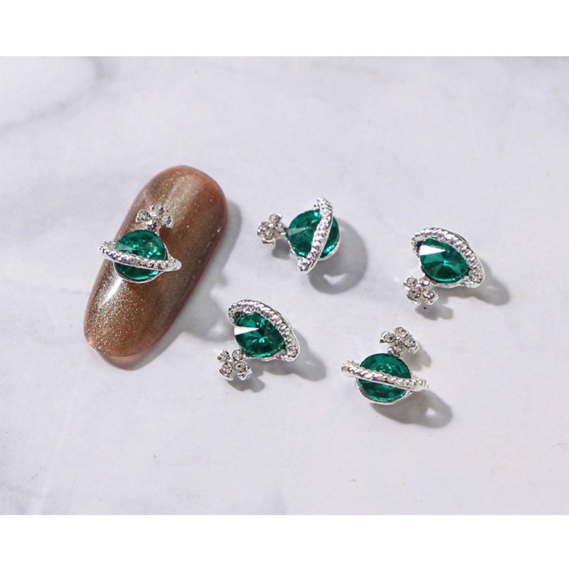 Phụ Kiện Trang Trí Móng Tay Bằng Hợp Kim Đính Đá 3D Nhiều Màu Độc Đáo Charms