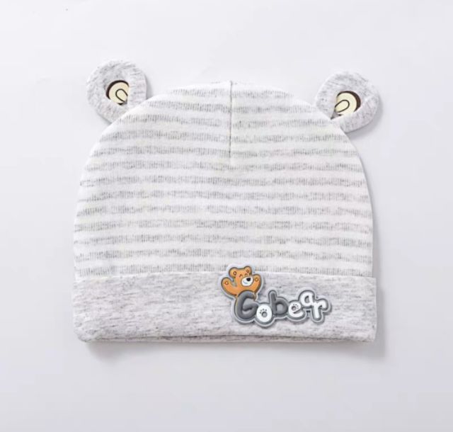 MŨ NỈ MỊN CHO BÉ 0-3M PHỐI CHỮ GOBEAR