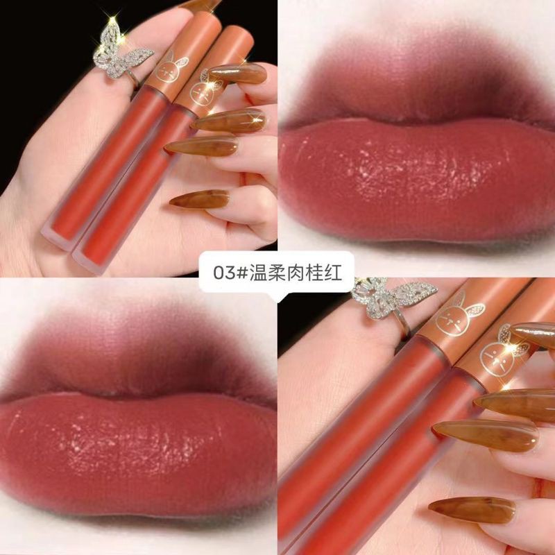 Set 5 son kem lì Leaduu Thỏ- Set 5 Cây Son Nhung Kem lì- Set Son Mềm Mịn Đẹp Hken Set 3 Son Herorang | Thế Giới Skin Care