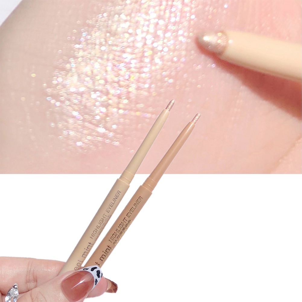 Bút Chì Kẻ Mắt Bắt Sáng Màu Trắng Ánh Ngọc Trai Lâu Trôi Chống Thấm Nước