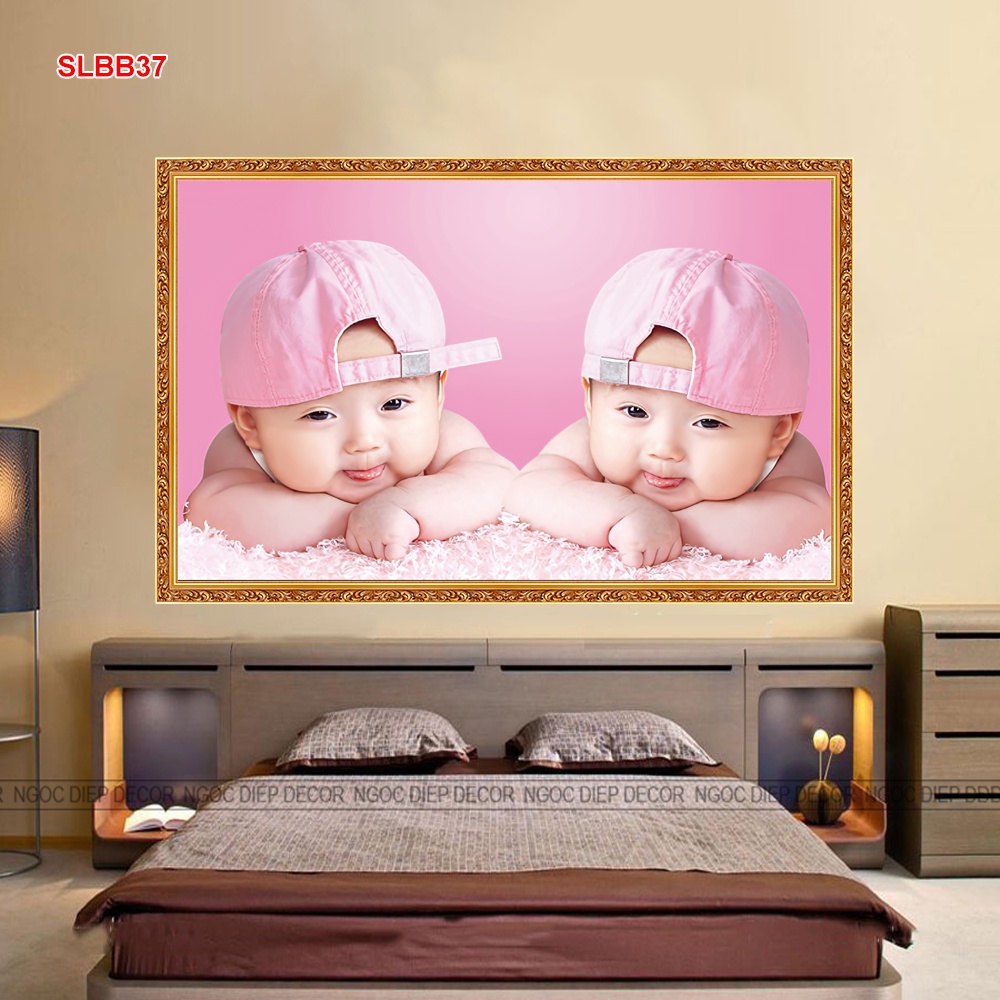 TRANH DÁN TƯỜNG 3D EM BÉ BABY -SLBB37- CÓ GHÉP THEO YÊU CẦU -TRANH TRANG TRÍ PHÒNG NGỦ