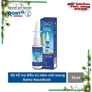 Xịt hỗ trợ viêm mũi xoang Rohto Nose wash 35ml