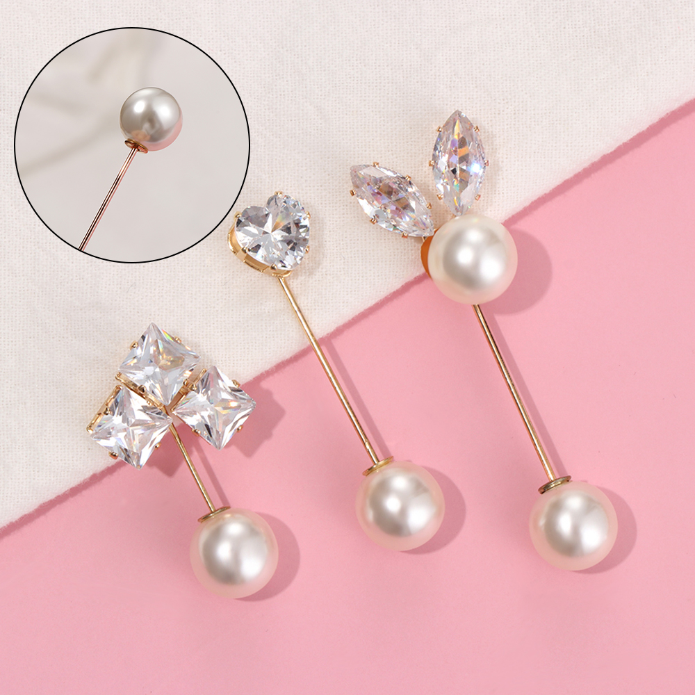1PC Vintage simple brooch creative Indonesian style diamond crown pin