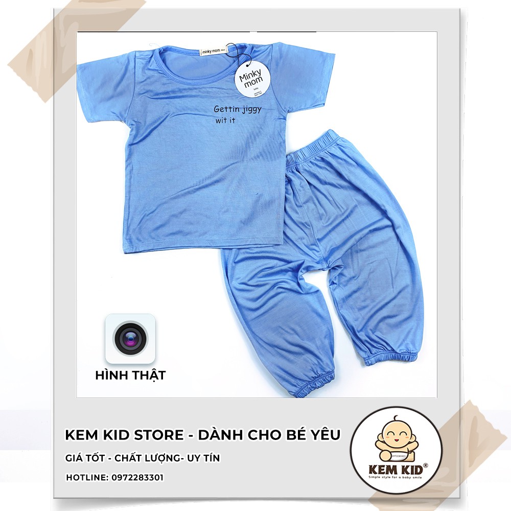 Bộ Minky Mom Alibaba tay cộc, quần dài,vải thun lạnh siêu mát, mềm mịn thấm hút mồ hôi cho bé