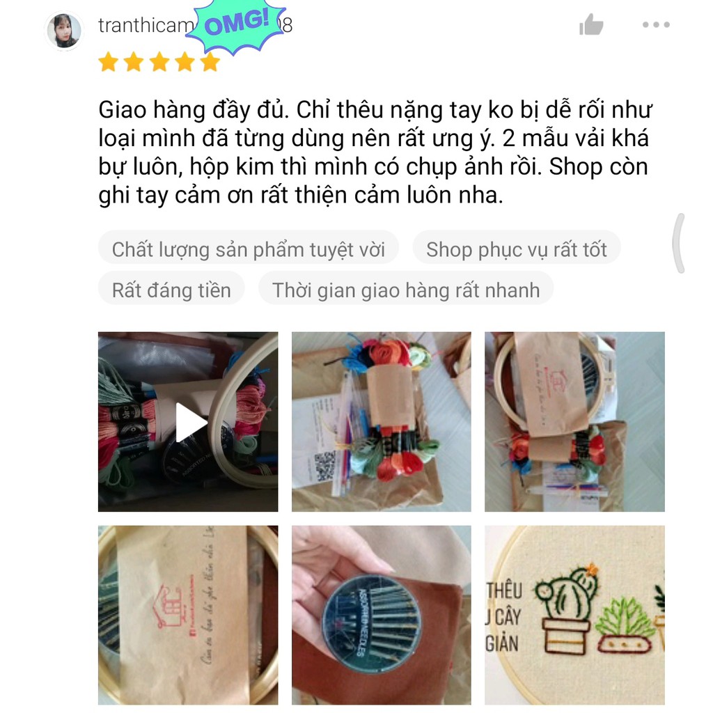 Set Thêu Cơ Bản Cho Những Bạn Mới Tập Thêu Thùa Handmade - LỘC Homeis