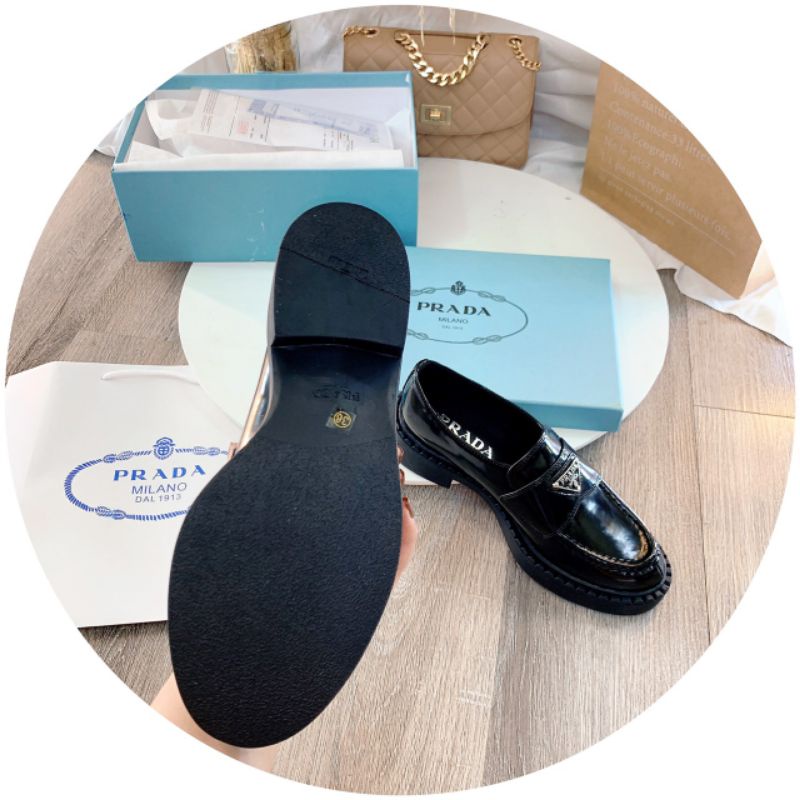 Cx(ẢNH THẬT) Giày Mọi Prada Da Lì Và Bóng Mềm Êm Fullbox Bill Túi Hãng Cao Cấp