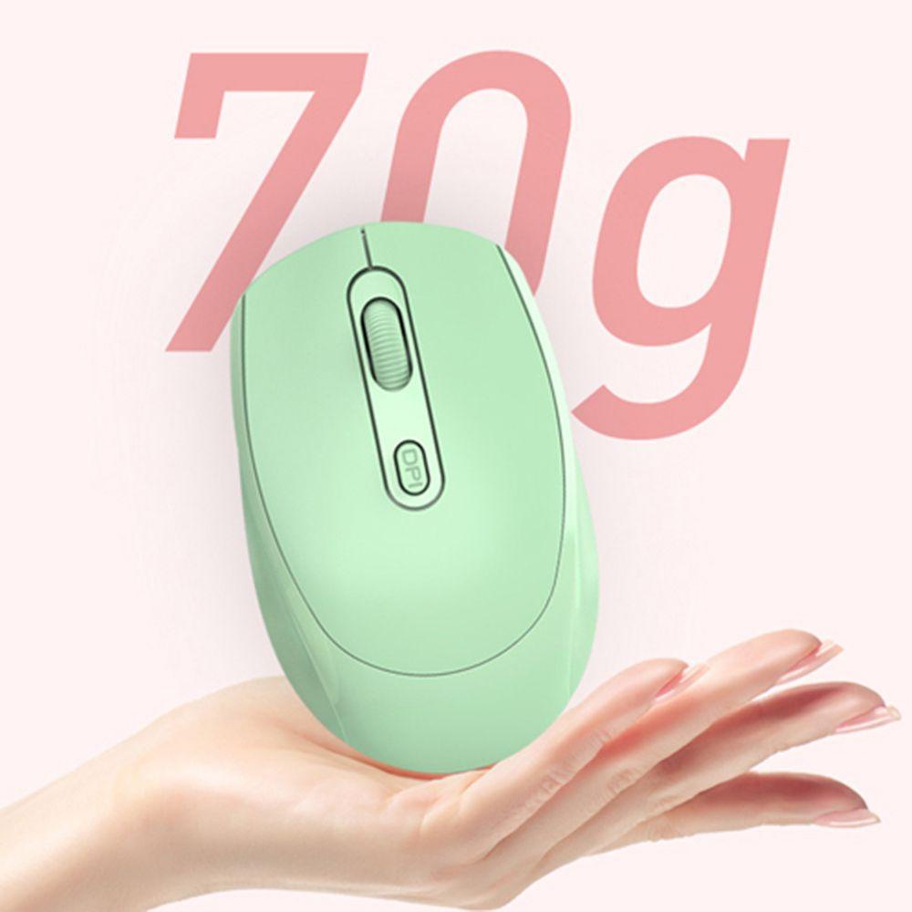 Chuột không dây mini MMULCK màu xanh lá / hồng không gây tiếng ồn