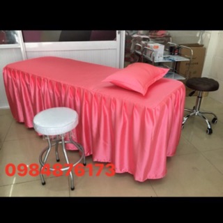 Drap giường nối mi, spa, nặn mụn