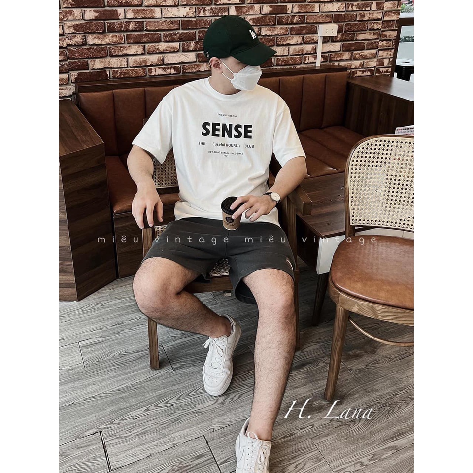 ÁO PHÔNG TRẮNG CHỮ SENSE HOT HIT | BigBuy360 - bigbuy360.vn