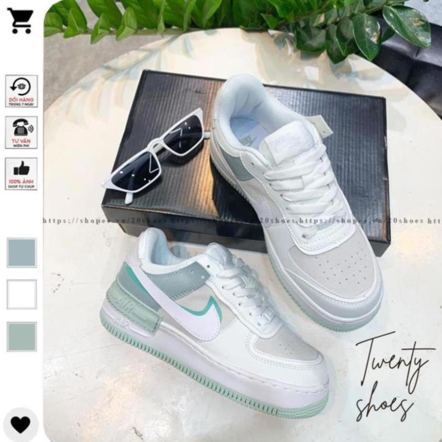 🌎 📖 Giày_Nike AF1 Nữ, Giày_Nike Air Force 1 Đế Xanh, Đế Hồng Hàng Cao Cấp Full Box + Bill ! }