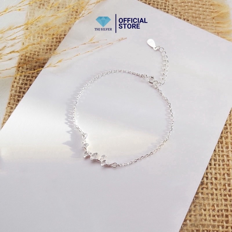 lắc tay nữ cánh hoa nhẹ nhàng , xinh xắn chuẩn bạc ta - THJ SILVER