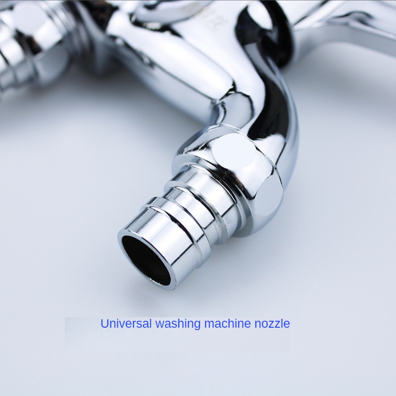 Vòi nước XINKUNLON hai đầu ra có van khóa gắn tường đa năng dành cho máy giặt