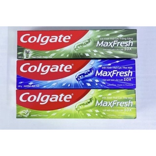 Kem đánh răng Colgate Max Fresh hương trà xanh và bạch hà Gấp 10 Lần( hàng Việt)