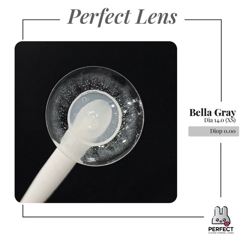 Lens Mắt , Kính Áp Tròng Bella Gray Không Độ , Dia 14.0 XS , Dành Cho Mắt Nhạy Cảm Giá Sale