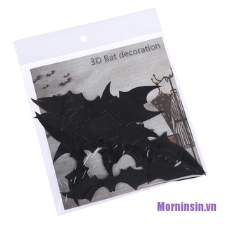 Bộ 12 Sticker Dán Tường Bằng Pvc Với Họa Tiết 3d Theo Phong Cách Halloween