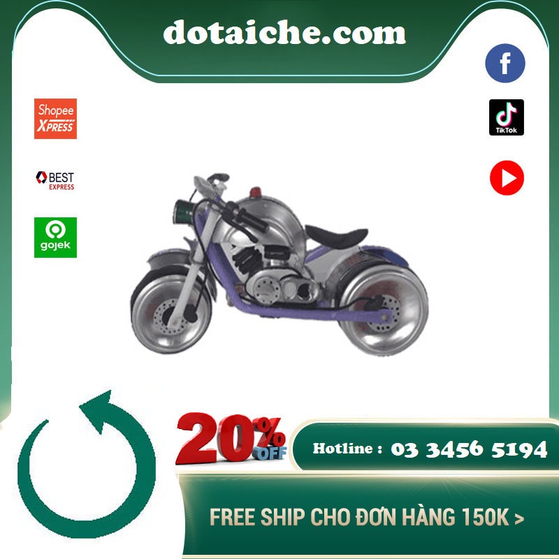MÔ HÌNH XE MÁY PHÂN KHỐI LỚN - TÁI CHẾ TỪ LON NHÔM