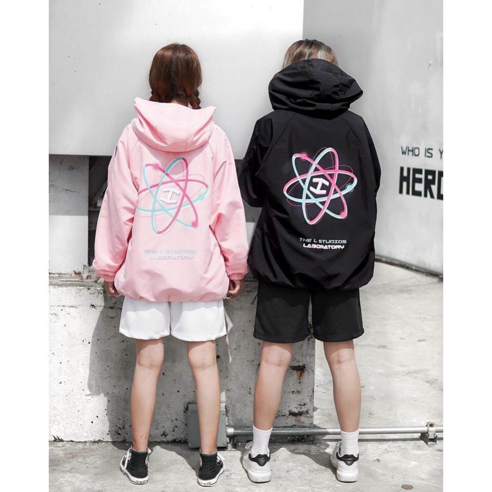 Áo khoác ulzzang In Hình Studios dành cho nam nữ Có 2 màu, Dù form rộng Có Mũ jacket unisex XUKA SHOP