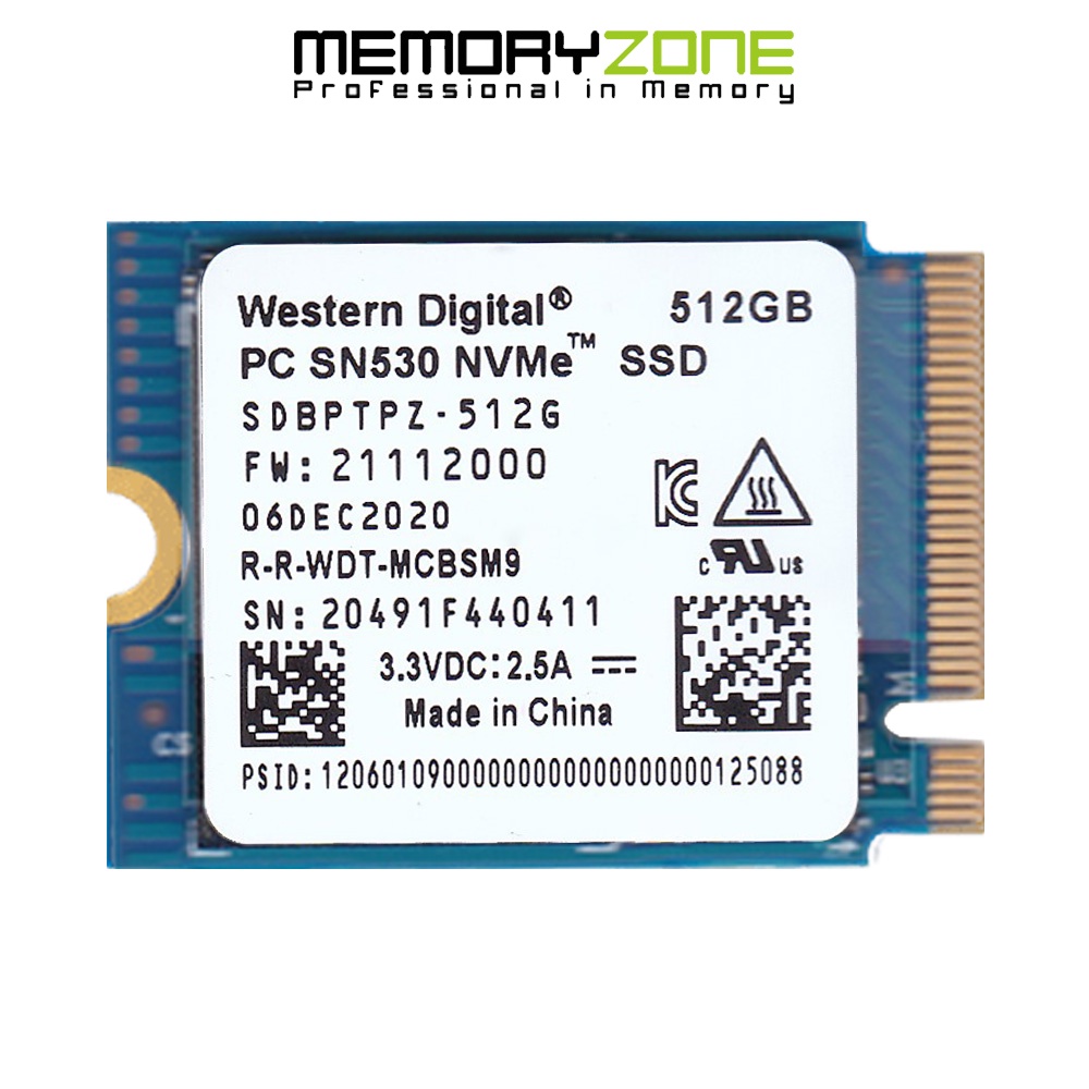 Ổ cứng SSD Western Digital SN530 PCIe Gen3 x4 NVMe M.2 2230 512GB SDBPTPZ-512G