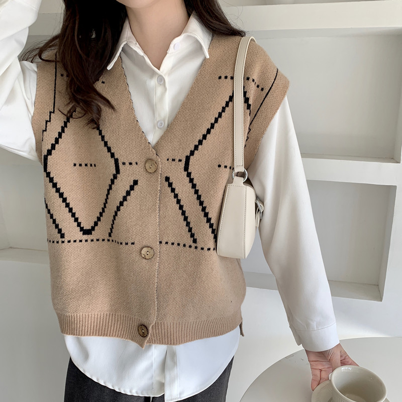 Áo Khoác Len Không Tay Họa Tiết Ca Rô Thời Trang Thanh Lịch Dành Cho Nữ | BigBuy360 - bigbuy360.vn