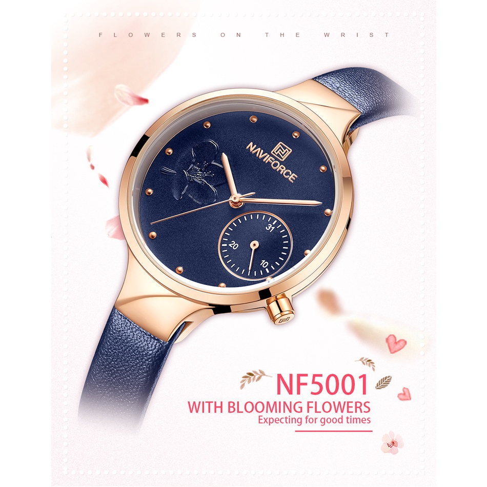Đồng hồ đeo tay Naviforce NF5001 chống nước nhiều màu thời trang