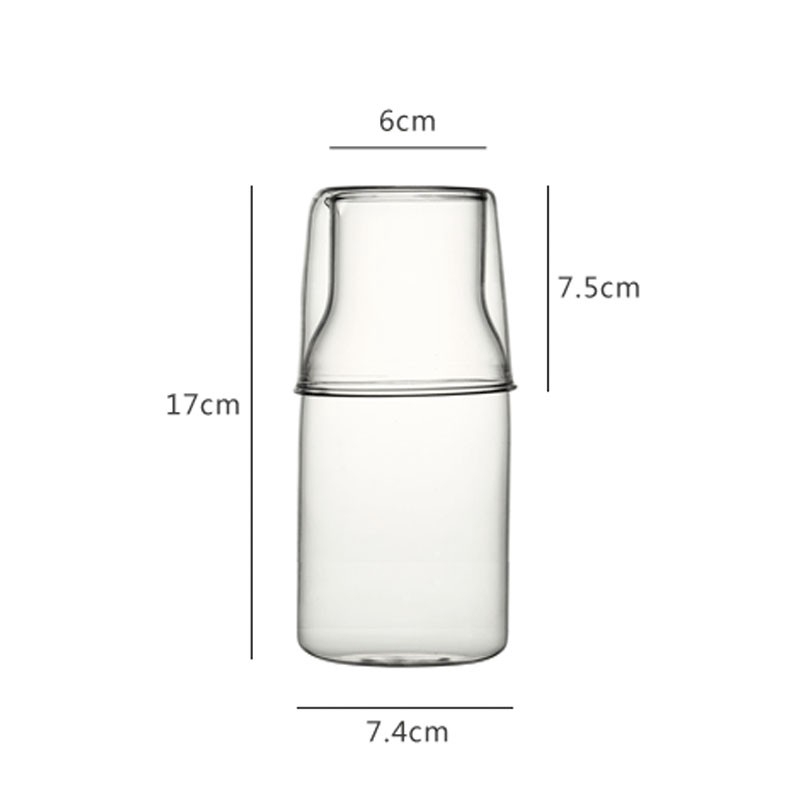 Bình nước SWEEJAR chất liệu thủy tinh có nắp đậy làm cốc uống nước phong cách Nhật Bản chất lượng cao