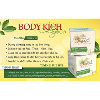 Body kích trắng collagen x3