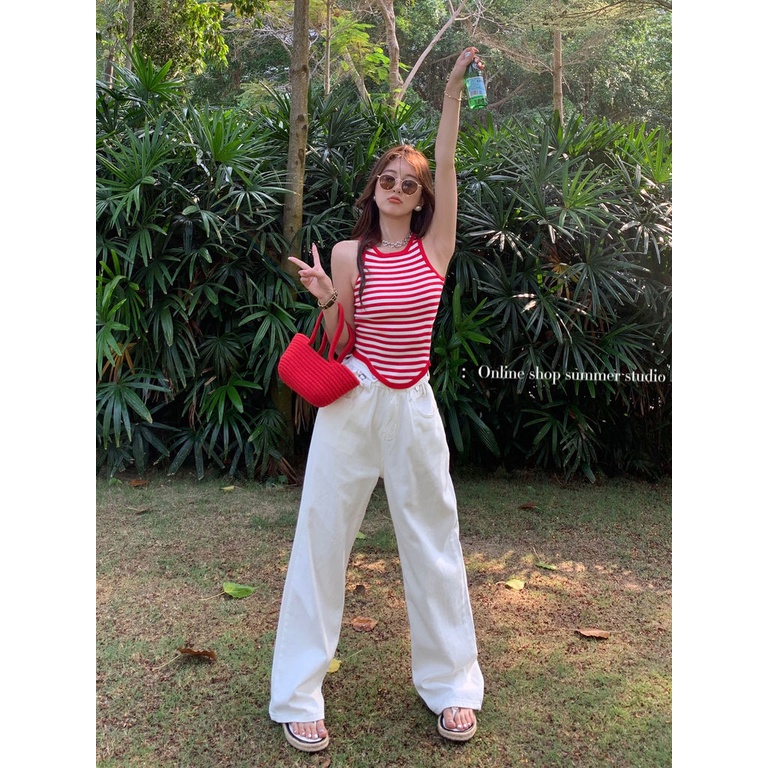 Áo Tank Top Sát Nách Màu Trơn Ngọt Ngào Thời Trang Mùa Hè Cho Nữ