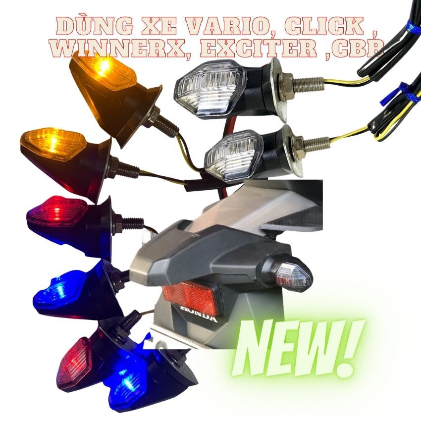 Đèn Xi Nhan Led Kiểu Nhỏ Gọn Gắn Vario, Click, Exciter, Winner X,CBR-giá 1 cặp ( version 2021)