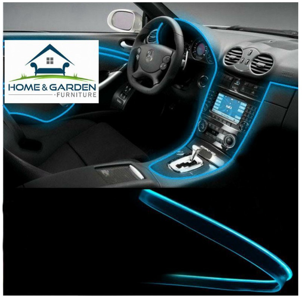 Đèn led sợi quang viền đổi nhiều màu khác nhau nội thất ô tô (remote và 4 mét dây quang)... Hàng hot đấy nha !!!