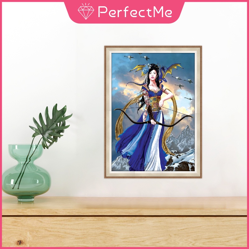 Bộ tranh đính đá tự làm hiệu ứng nghệ thuật 30X40CM trang trí nội thất