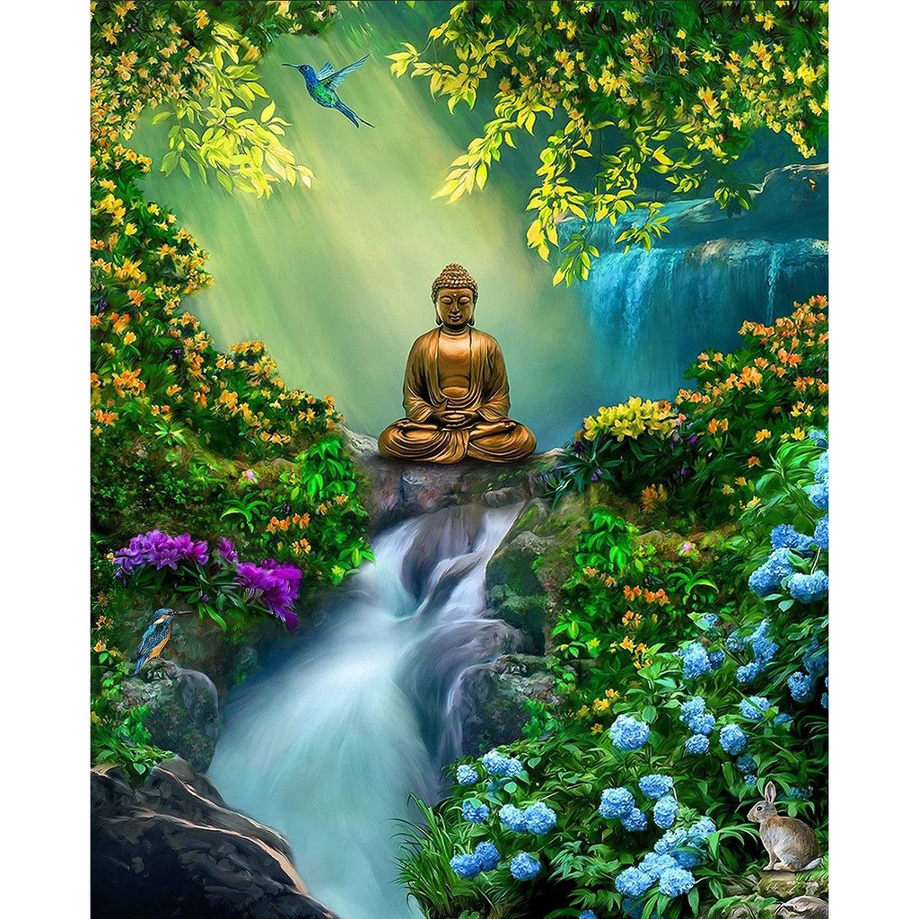 Round diamond/square diamond/5D DIV Buddha statue diamond painting cross stitch painting home decoration wall painting