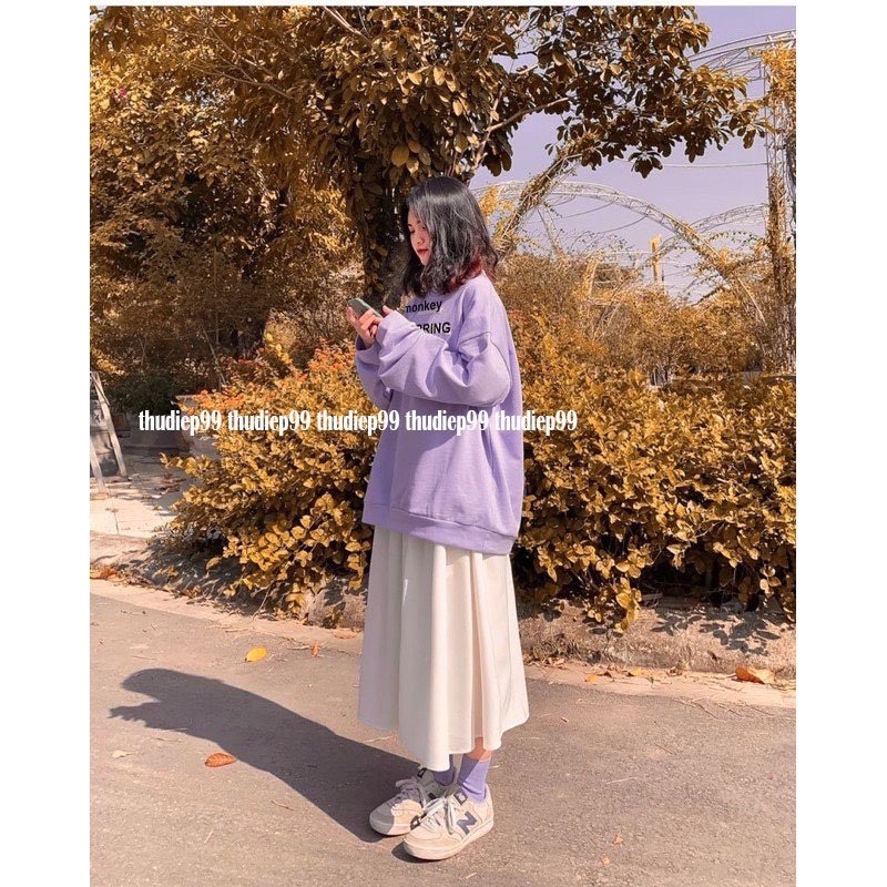 áo sweater nỉ ngoại bo tay 2021