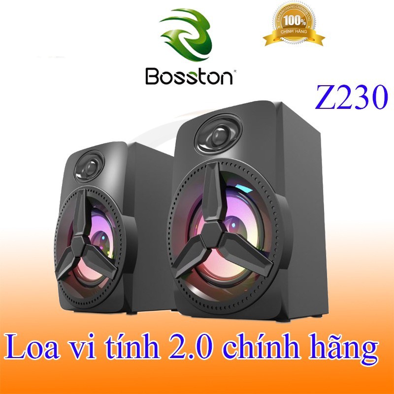 [Mã SKAMSALE03 giảm 10% đơn 200k] LOA VI TÍNH 2.0 BOSSTON Z230 LED RGB