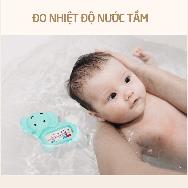 Nhiệt kế đo nước tắm Babuu Nhật Bản hình chú voi cho bé
