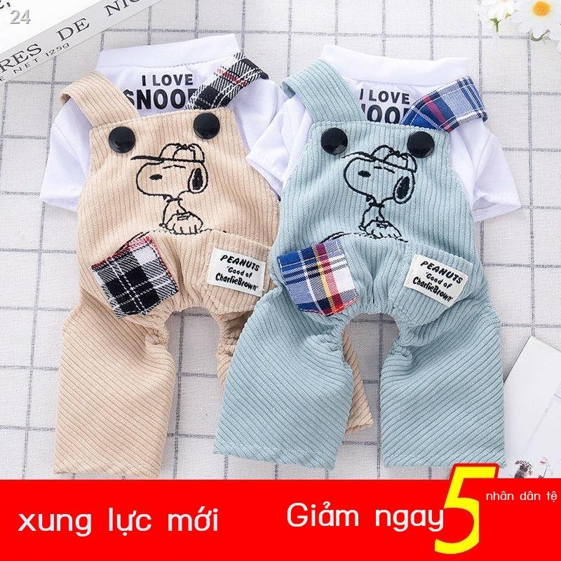 【2022】Quần áo cho chó con mùa xuân và hè Teddy Bichon Pomeranian Xuenai phim hoạt hình yếm mèo cưng