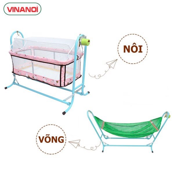 NÔI VÕNG TỰ ĐỘNG CHO BÉ 2 TRONG 1 NV25 - THƯƠNG HIỆU VINANOI - BẢO HÀNH CHÍNH HÃNG 1 NĂM - SẢN XUẤT TẠI VIỆT NAM