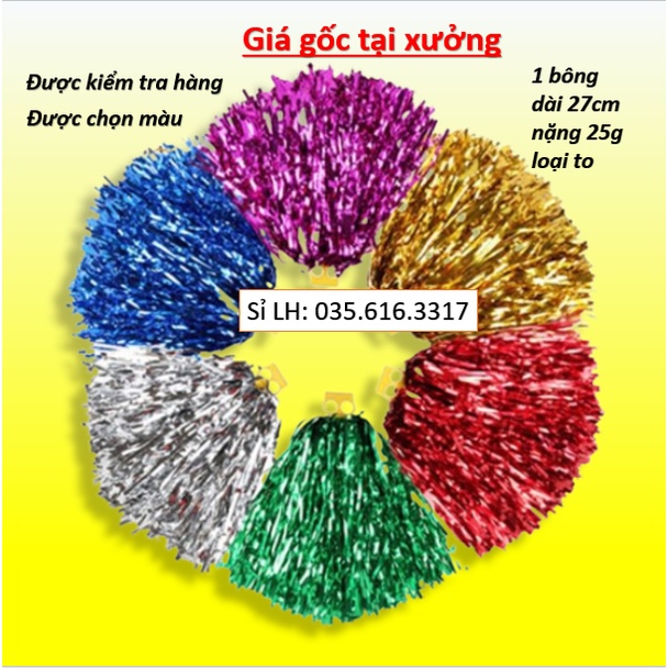 sỉ 1 đôi/cặp bông cổ vũ TO dài 27cm có 6 màu được chọn màu