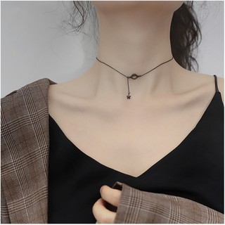 Dây chuyền choker tinh cầu đen