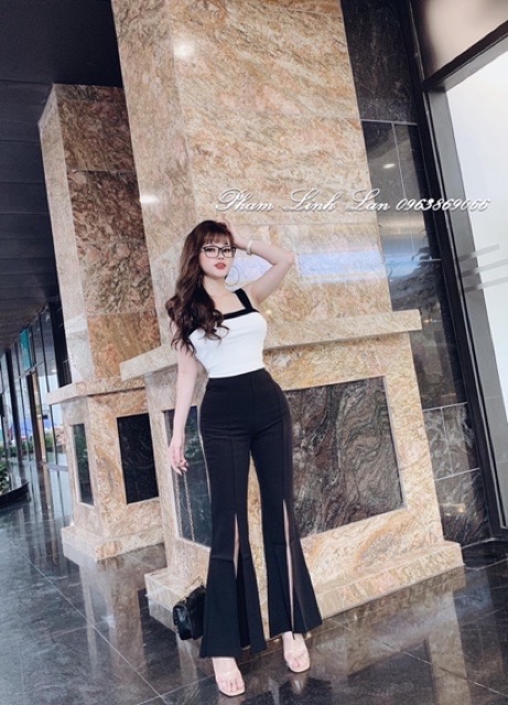 Set quần loe xẻ