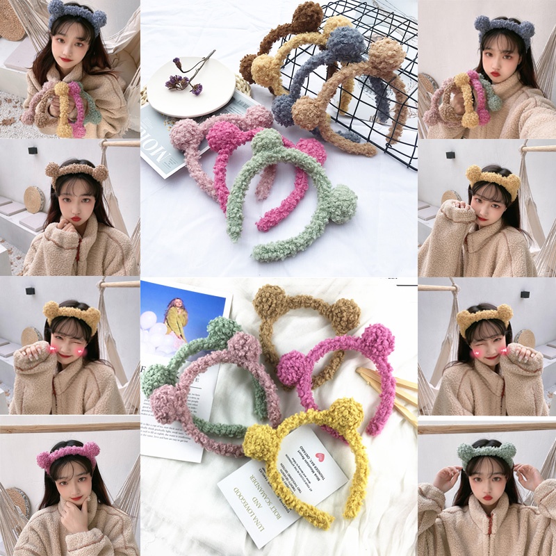 Băng đô cài tóc hình tai gấu kiểu Hàn Quốc dễ thương cho nữ